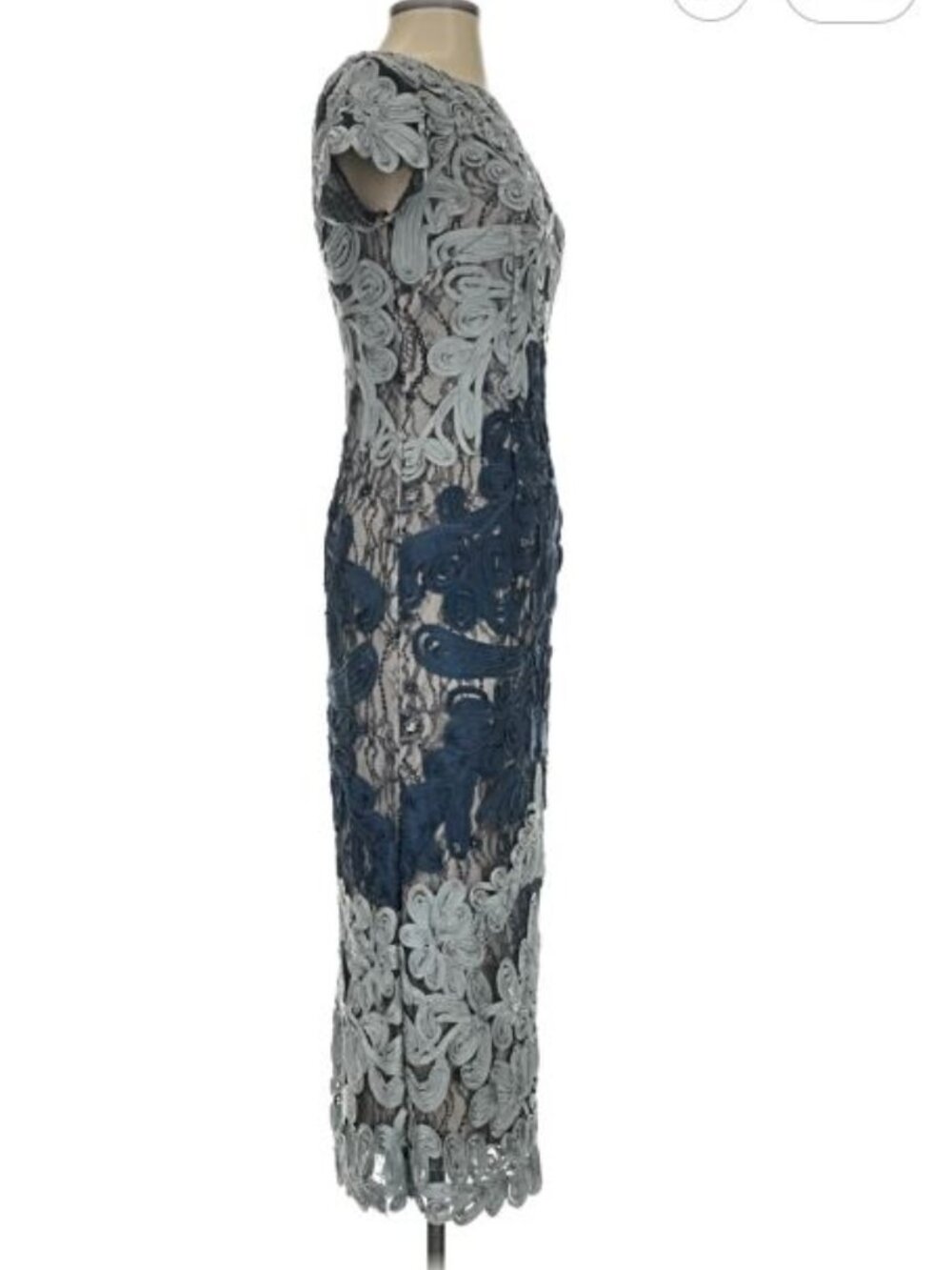 JS Collection BHLDN Anthropologie Santiago Dress XS 0 Midi Lace Cocktail Wedding - Picture 9 of 14